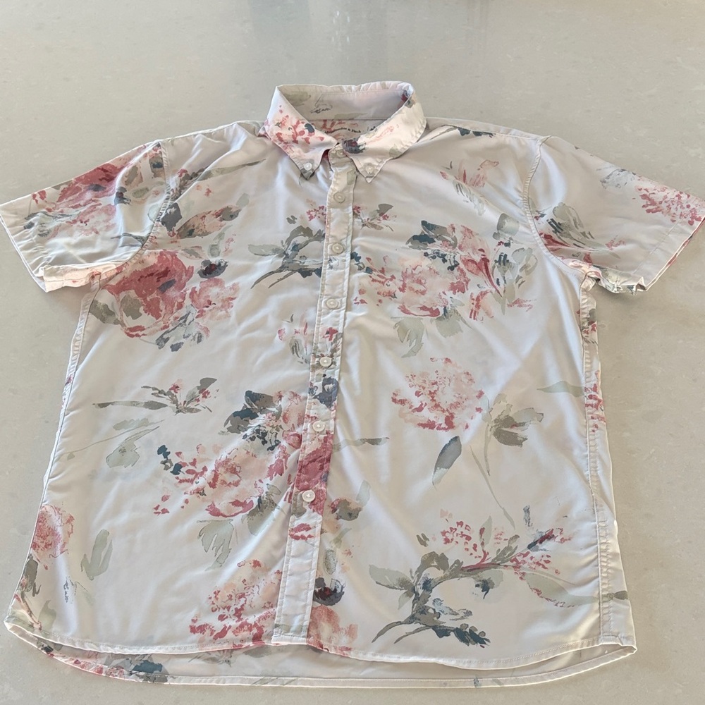 Abercrombie floral shirt sleeved button up